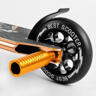 Самокат трюковий 55084 Best Scooter HIC-система, ПЕГИ, алюмінієвий диск та дека, АНОДОВАНЕ ФАРБУВАННЯ, колеса PU, d = 110мм