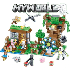 Конструктор Minecraft водяний млин My ​​World LB 1138 (653 деталі, 12 фігурок)