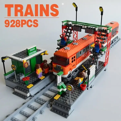 Конструктор AUSINI Trains "Станція з поїздом" (928 деталей, 5 фігурок) 25110